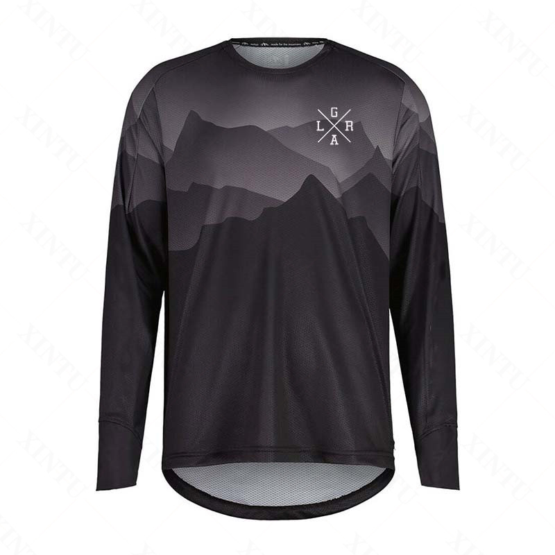Mountain Biking Jerseys Men - Jersey Sepeda Motor Pria Lrga MTB
