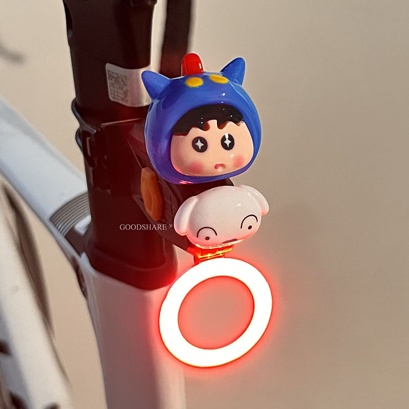 Mountain Biking Cartoon - Lampu Belakang Sepeda Kawaii Shin-chan COB