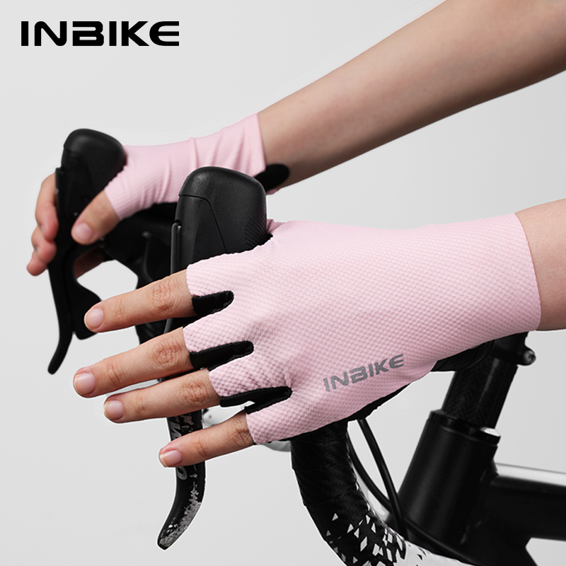 Mountain Biking Gloves Mens - INBIKE sarung tangan bersepeda empuk setengah