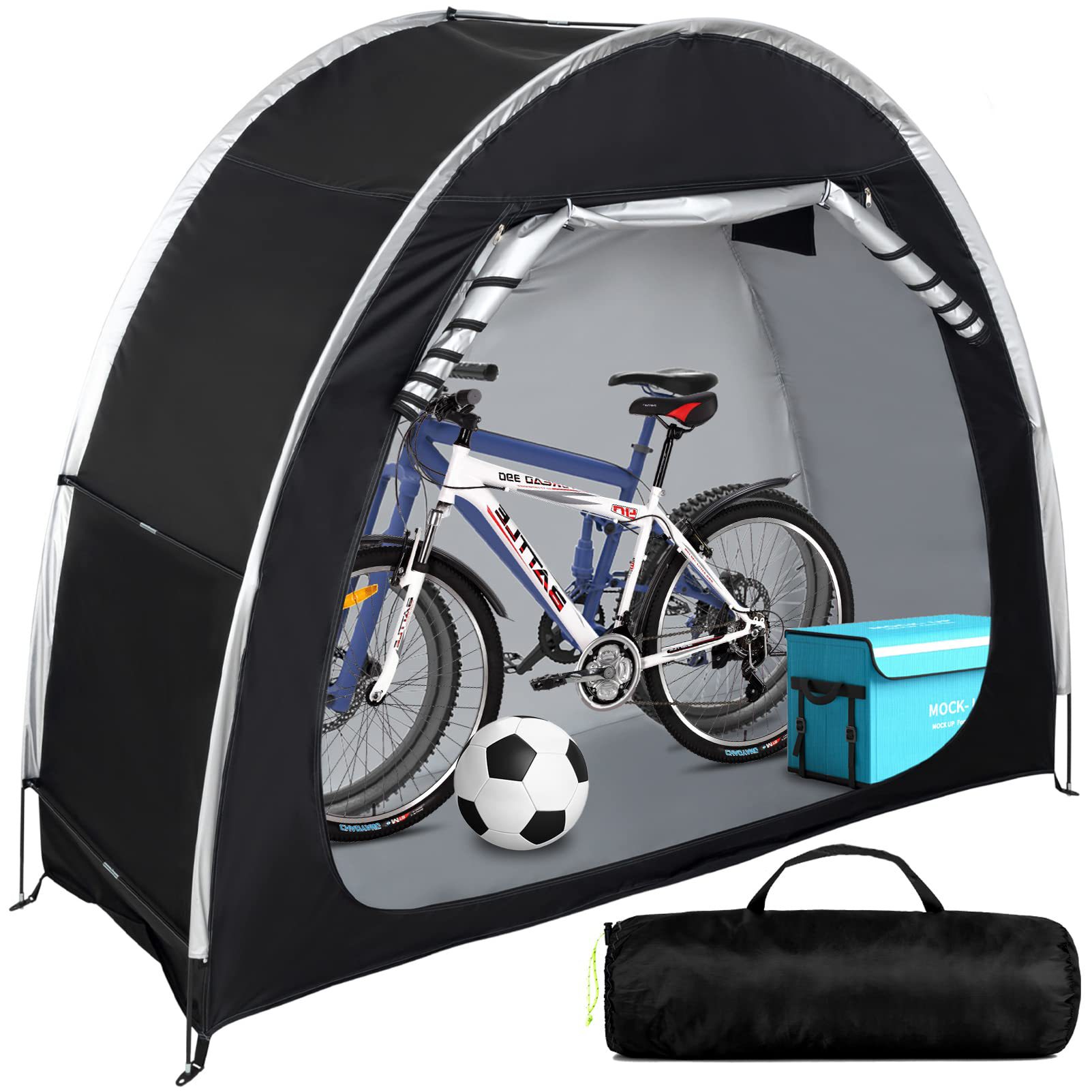 Mountain Biking In The Rain - Tenda sepeda lipat portabel 210D untuk