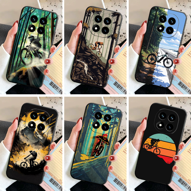 Mountain Biking Cartoon - Casing Ponsel Silikon Lembut untuk Xiaomi