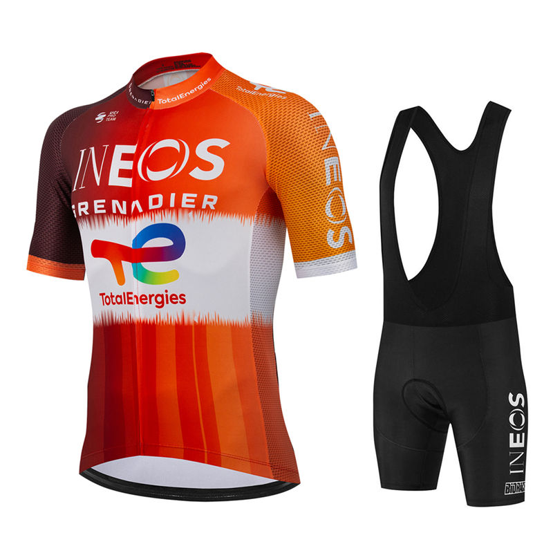Mountain Biking Jerseys Men - Set Jersey Bersepeda Ineos New Pro