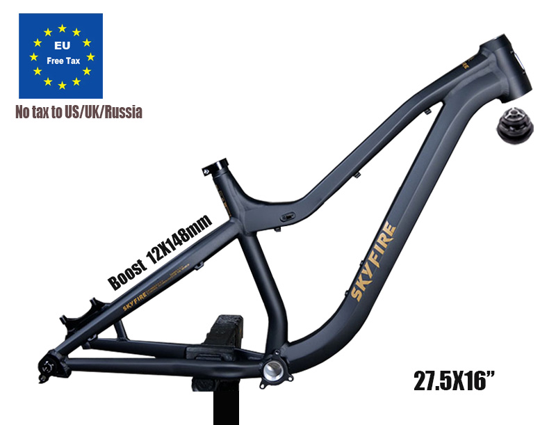 Mountain Biking Uk - Rangka Sepeda Aluminium Racetrack, Alloy Thru