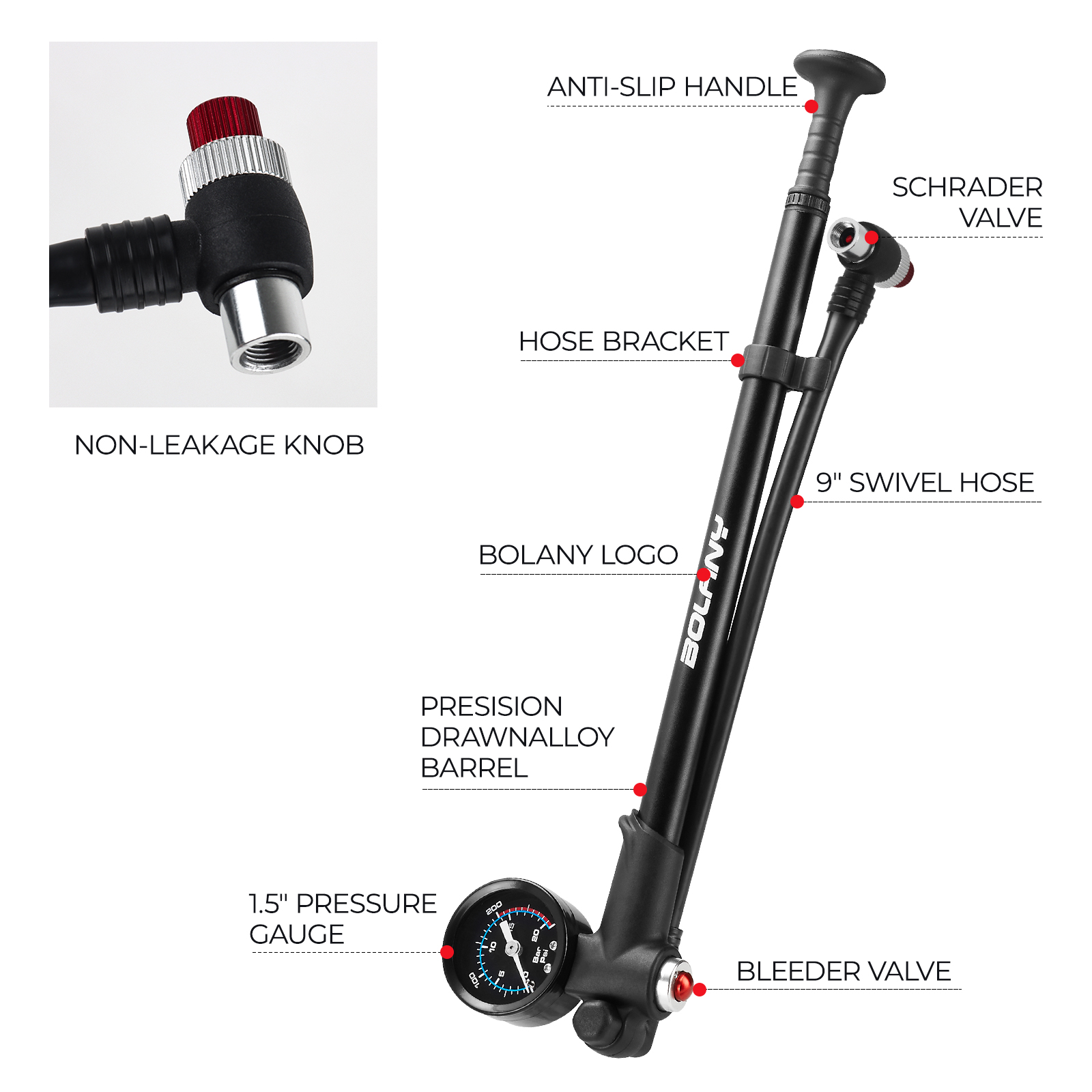 BOLANY pompa sepeda kejut udar - Shock Pump Suspension ulasan dan harga
