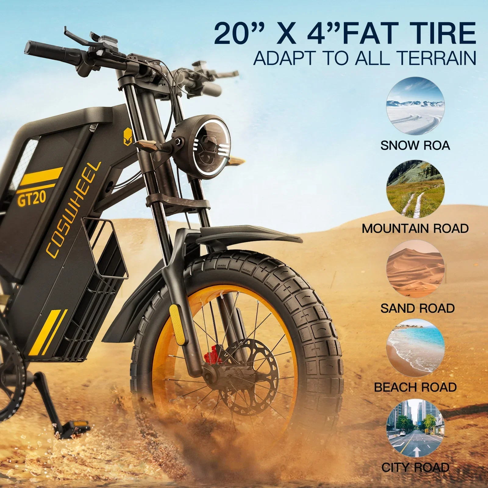 Sepeda Listrik Coswheel GT20 K - Mountain Biking Uk ulasan dan harga