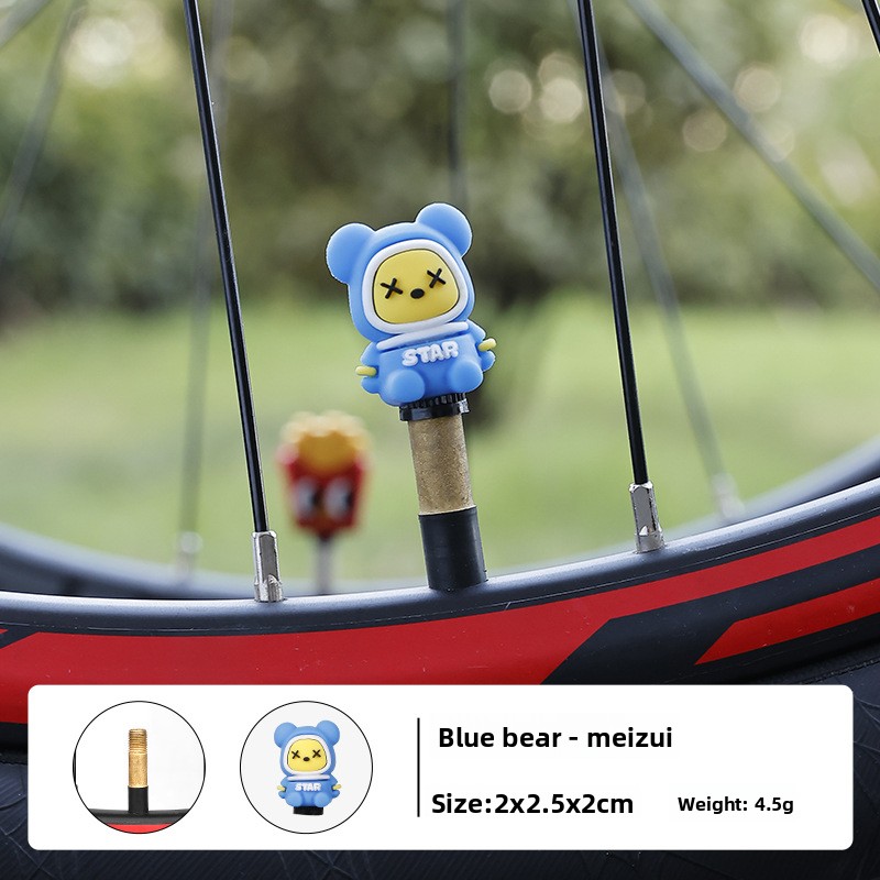 Tutup Katup Sepeda Silikon Kar - Mountain Biking Cartoon ulasan dan harga